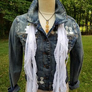 White Flutter Scarf Lightweight Women Accessory Mult…